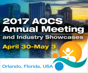 2017 AOCS Annual Meeting - April 30 - May 3, 2017 - Orlando, FL