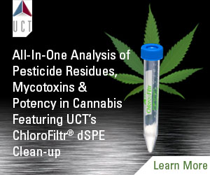 UTC - All-In-One Analysis of Pesticide Residues, Mycotoxins & Potency in Cannabis Featuring UTC's ChloroFiltr dSPE Clean-up
