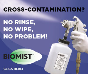 Biomist, Inc. - Cross-Contamination? No Rinse, No Wipe, No Problem!